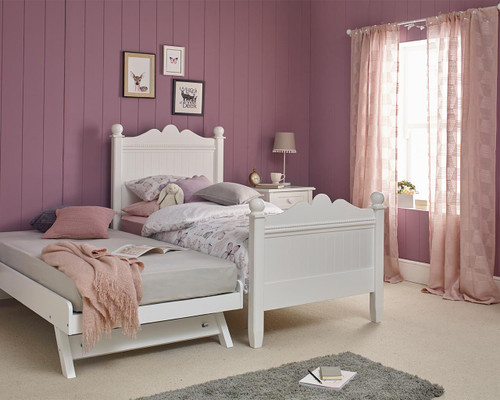 Princess Single Bed with Pop up Trundle