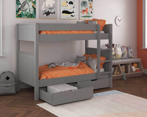 Stompa New Classic bunk with drawers - Grey