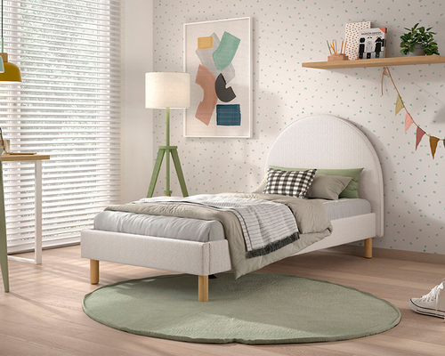 Crescent White Single bed