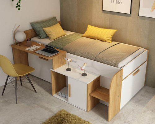 Sacha mid sleeper with fixed desk