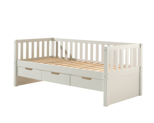 Parker White Cabin bed with storage drawers - cut out