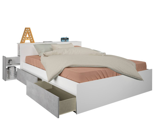 Jazz double bed with under bed drawers