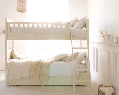 Fargo bunkbed with trundle in Ivory White