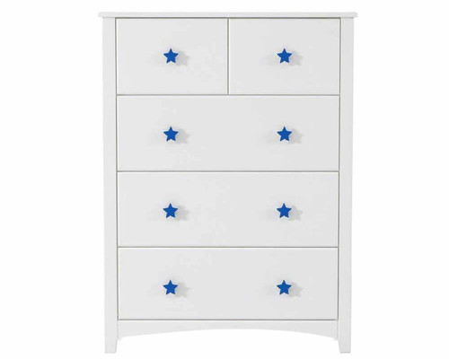 Starlight 5 Drawer Chest with blue handles