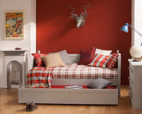 Fargo day bed with open trundle in farleigh grey