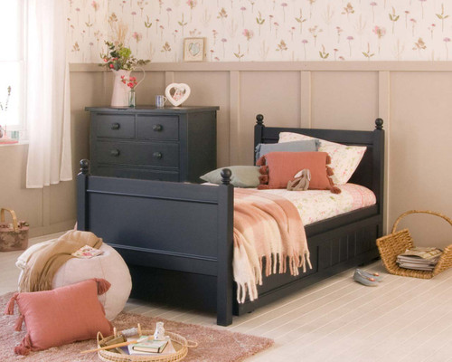 Fargo SIngle bed in Painswick Blue made by Little Folks With trundle