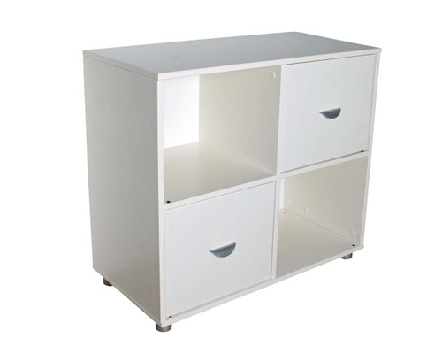 Noah & Eli 4 Cube Storage Unit white doors