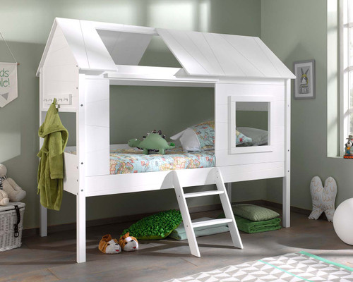 Treehouse bed white styled