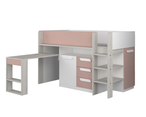cutout of pink cabin bed