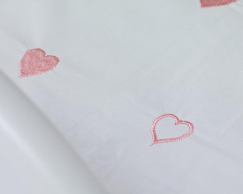 Leila Heart Single Duvet Set Detail