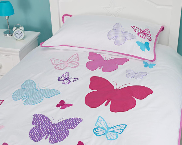 Butterfly - Flutterby Single Duvet Set Close Up