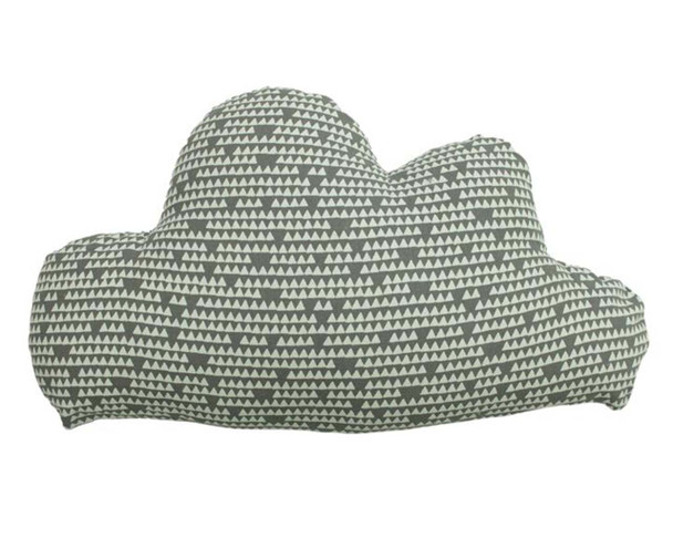 Printed Cloud Cushion in Grey