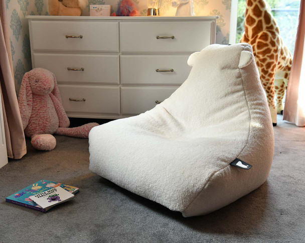 Teddy Fleece Beanbag in ivory - room shot