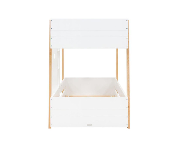 Bobbi Bunk Bed in White & Natural End View