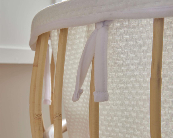 Aria Rattan crib close up