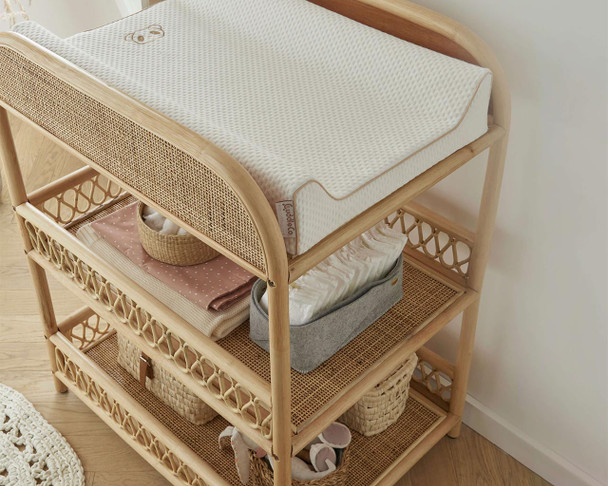 Aria Rattan Changing table top view