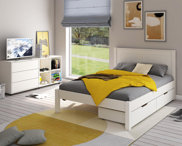Stompa Classic White Double Bed