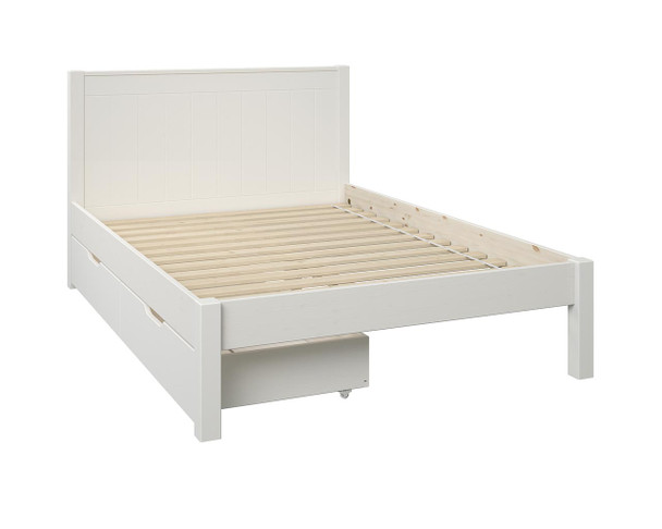 Stompa Classic White Double Bed with Drawers