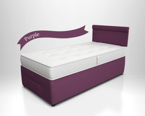 Potter purple divan bed with end drawer
