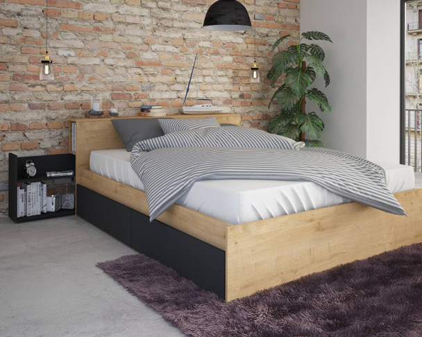 Jazz Double bed with integrated bedsides
