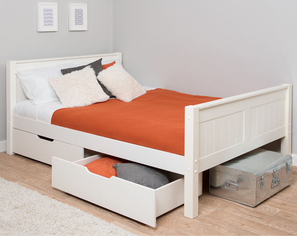 Stompa Small Double bed with drawers