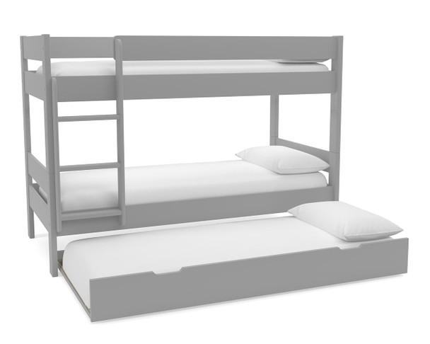 Stompa Compact bunk bed with trundle cut out Grey