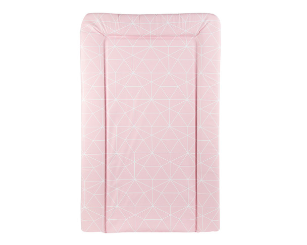 Changing mat in pink with geometric print