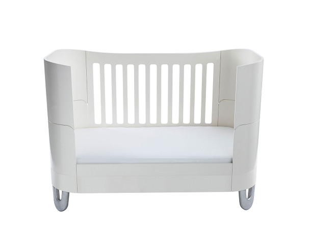 Cot bed in white converted to day bed