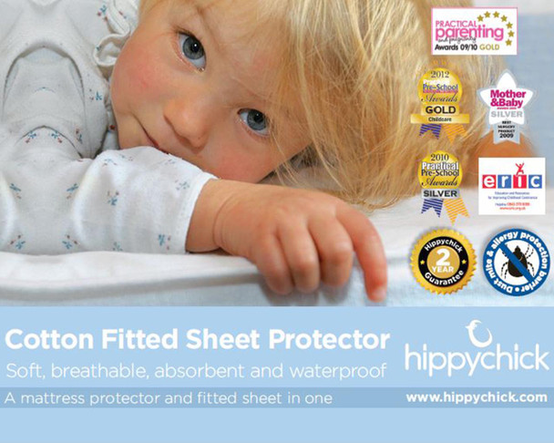 Fitted Cot Bed Mattress Protector packaging