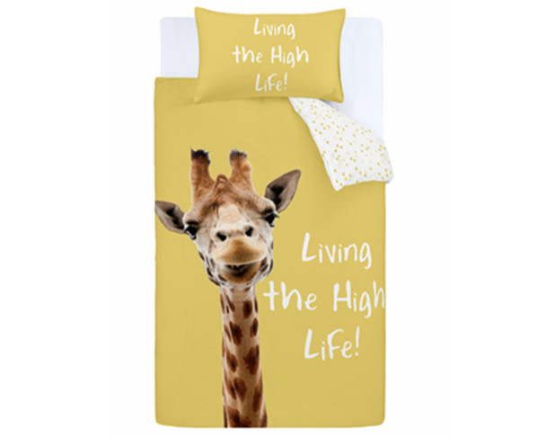 Single Giraffe Print Duvet