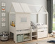 Mini Playhouse Midsleeper Bed with Storage