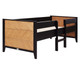 Dilan Storage Bed in Black/Natural no Drawers