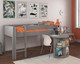 Stompa CK Midsleeper Bed with Pull Out Desk grey