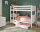 White Stompa Classic Bunk Bed with drawers