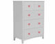 Nevis 5 Drawer Chest with pink handles