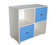 Noah & Eli 4 Cube Storage Unit blue doors