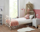 Soho White Metal Bed styled with Pink