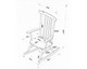 Crescent rocking chair with dimensions
