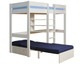 cutout of bed with blue chair bed opened out