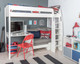 stompa uno s 21 high sleeper with desk and grey sofa bed