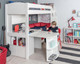 stompa high sleeper with red sofa bed, pull out desk and storage