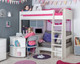 stompa high sleeper bed with storage and grey sofa bed