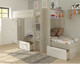 Bunk bed with storage drawers open in white