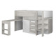 cutout of grey and white cabin bed