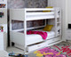 white bunk bed with drawers