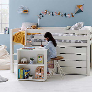 kids beds with desk