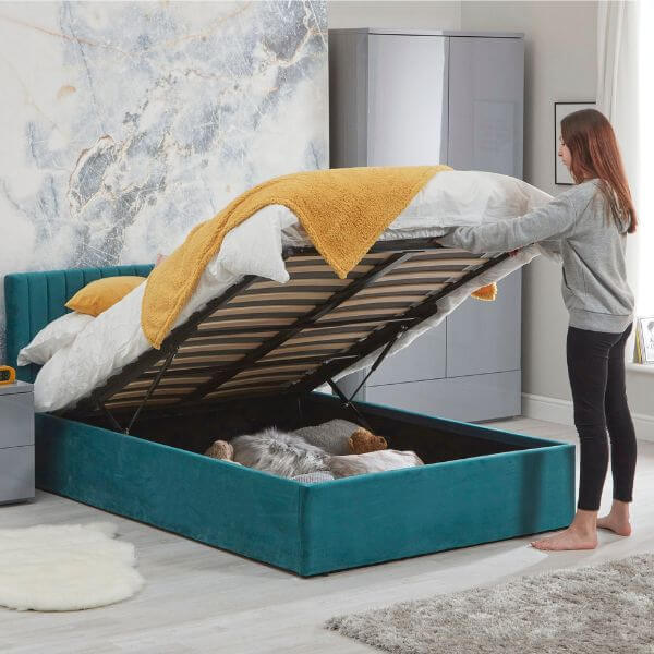 Luca Small Double ottoman Bed