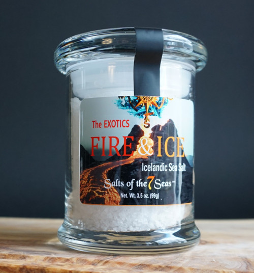 Fire & Ice Exotic Sea Salt is a crisp and flaky sea salt created in the  north Atlantic sea waters of Iceland.