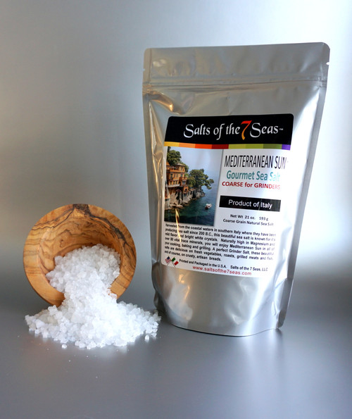Enjoy a 21 oz. bag of Italian sea salt!