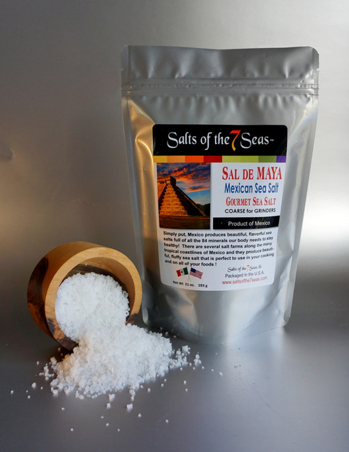 Coarse white mexican sea salt for your grinder